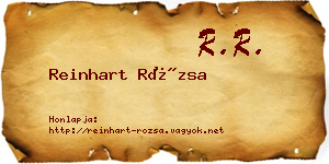 Reinhart Rózsa névjegykártya
